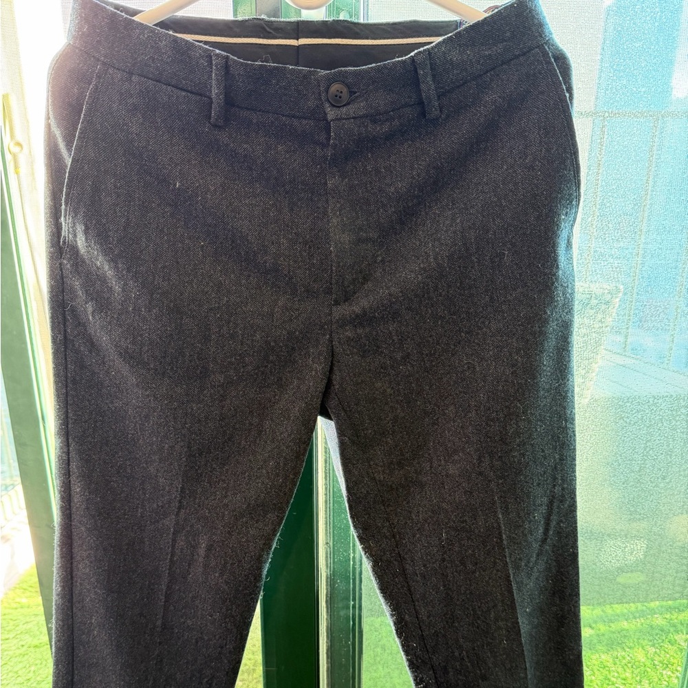 Sunspel Men's Donegal Wool Trousers in Space Blue